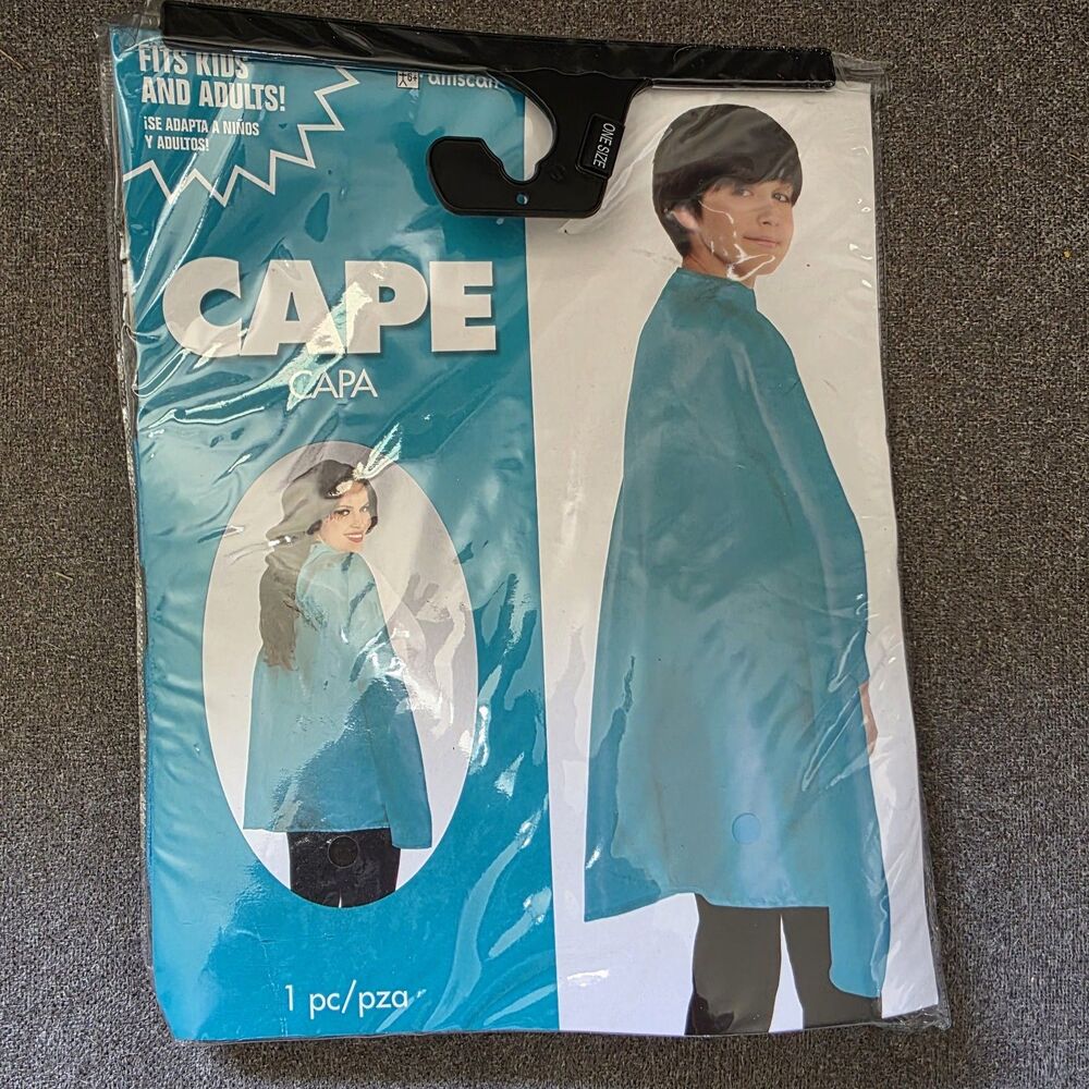 Costume Cape - Fits Adults and Kids one size Halloween, Parties, Cosplay Blue